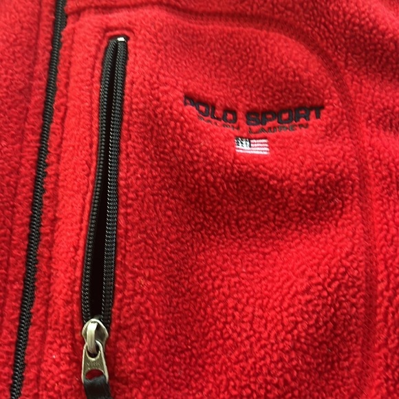POLO SPORT RALPH LAUREN Reversible Red Fleece Vest - Picture 10 of 12